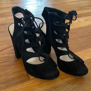 Bar III lace up heels